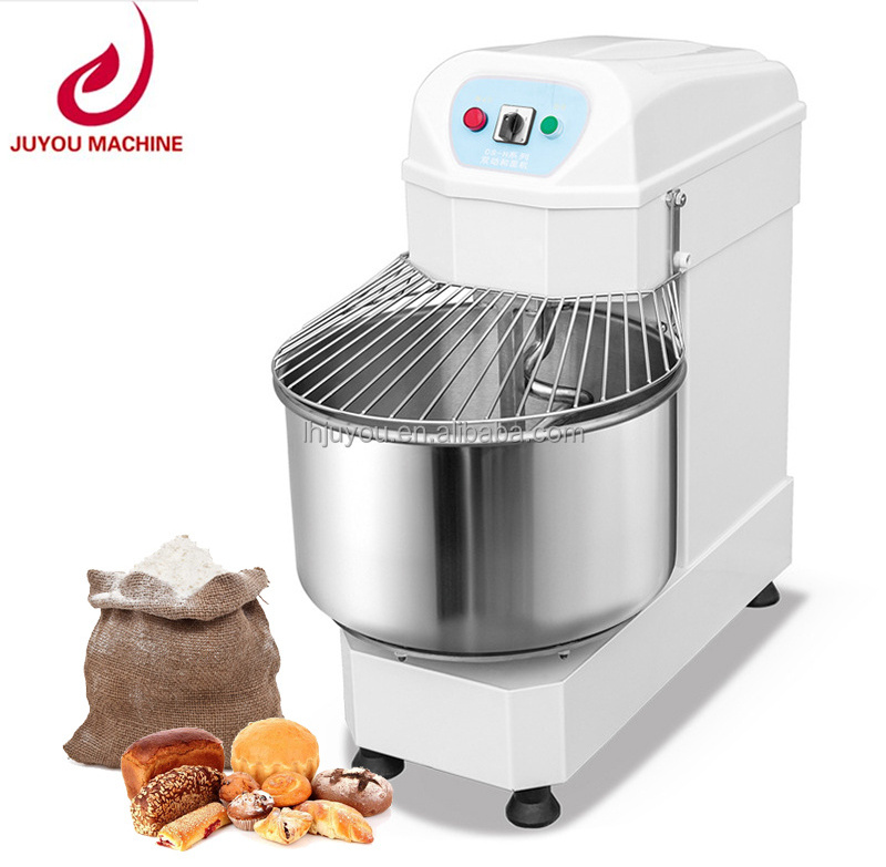 Commercial Automatic Baking Bread Dough Mixing Machine Bakery Spiral Mixer 3 Motors Rotating Dough Kneading Machine