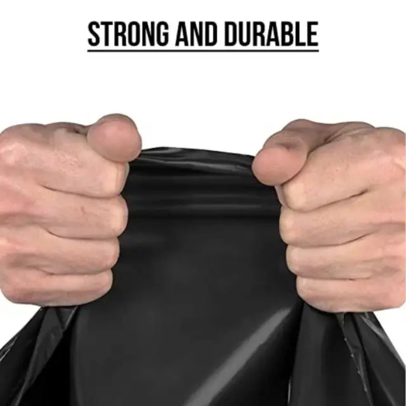 Manufacturer Wholesale Black Heavy Duty Contractor Garbage Bags Black Hdpe Plastic Bin Liner Trash Bags