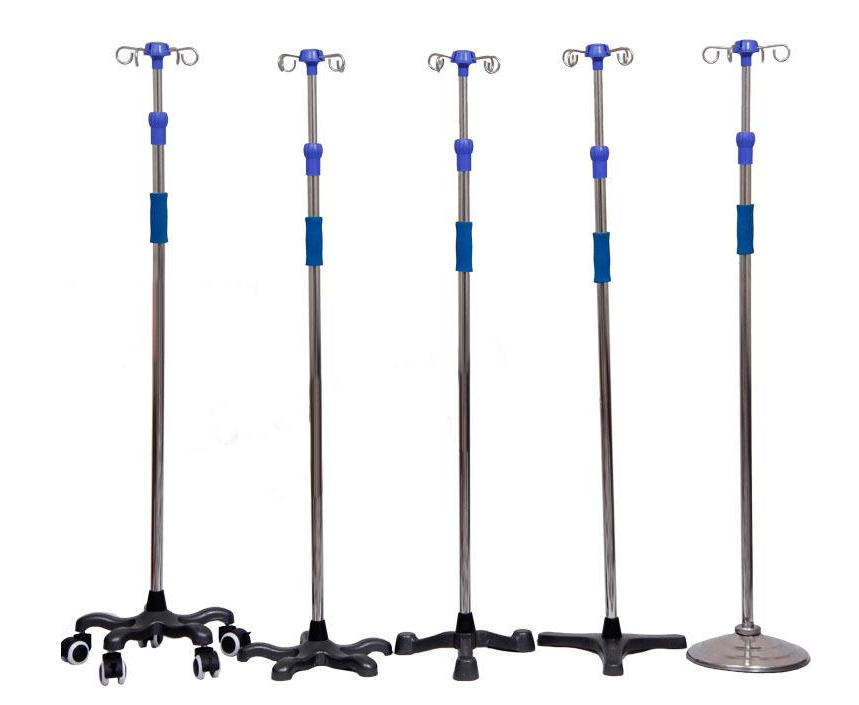 Medical IV pole stand adjustable Infusion stand convenient and durable drip stand