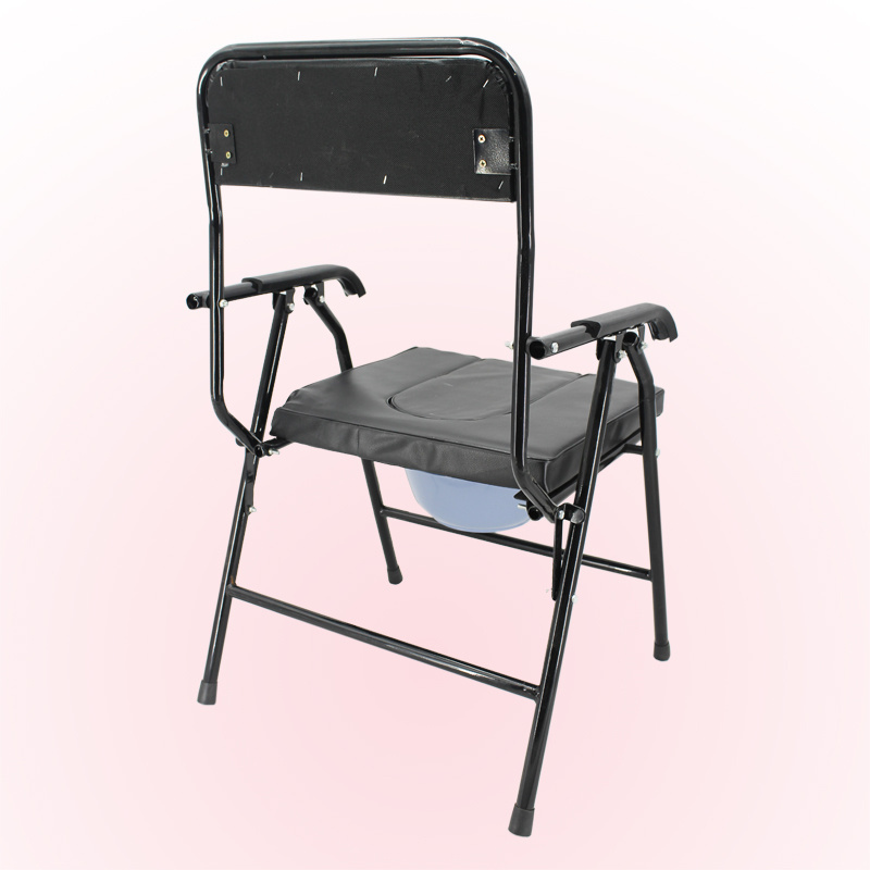 Rehabilitation Therapy Supplies Emountable Steel Toilet Commode Chair For Disabled Human And The Elderly With Armrest