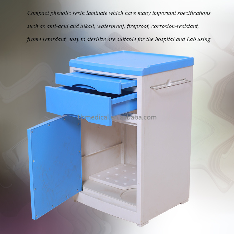 mobile stainless steel hospital clinic medical bedside cabinets