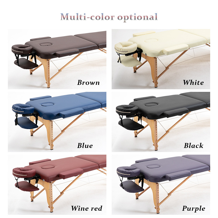 Table De Massage,Professional Spa Bed Massage Table,Portable Foldable Wooden Massage Bed