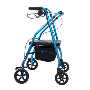 High Quality aluminum rollator walker folding 4 wheeled aluminum walker rollator