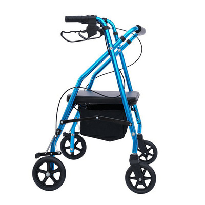 High Quality aluminum rollator walker folding 4 wheeled aluminum walker rollator