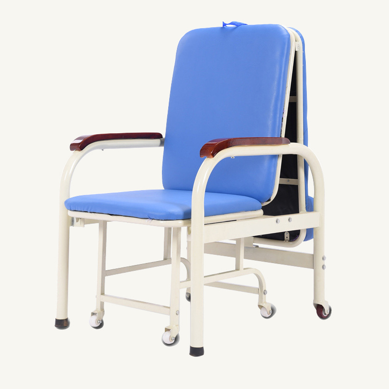 LH Cheaper Economical Foldable Hospital Accompanying Recliner Bed Chair