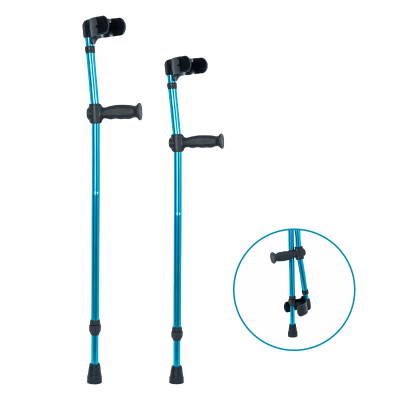 Adjustable Folding Height Aluminum Full Cuff Adult Forearm Elbow Crutch