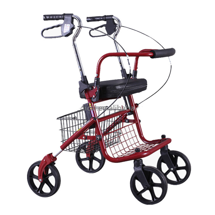 High strength aluminium foldable stair climbing walker for old and disabled