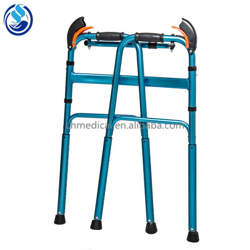 Frame walking aid factory lightweight 4-legged walkers for old people or disabled peosons