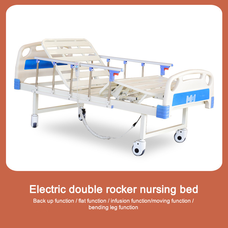 Hospital Furniture Clinic Patient Bed 2 Crank Function Medical Nursing Care Bed Electric Hospital Bed