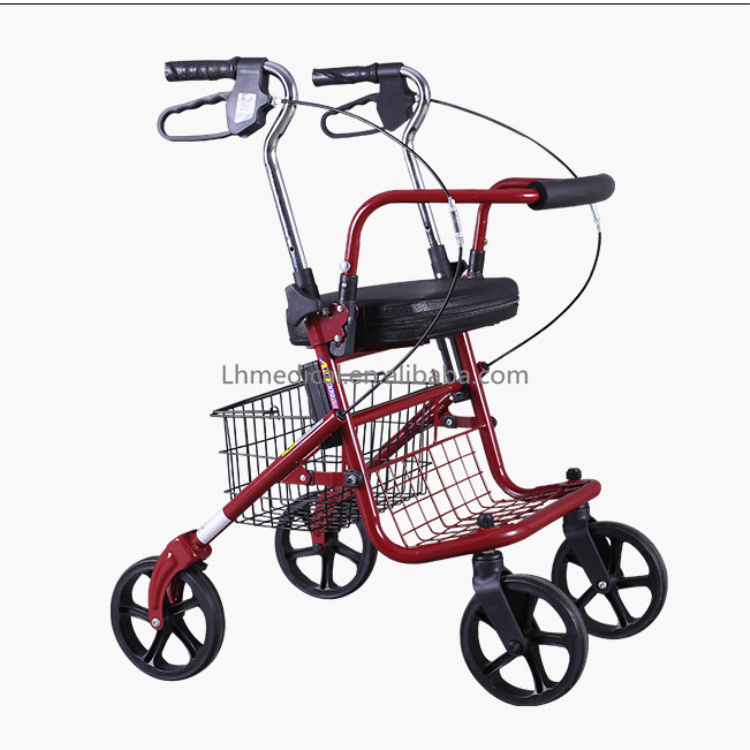 High strength aluminium foldable stair climbing walker for old and disabled