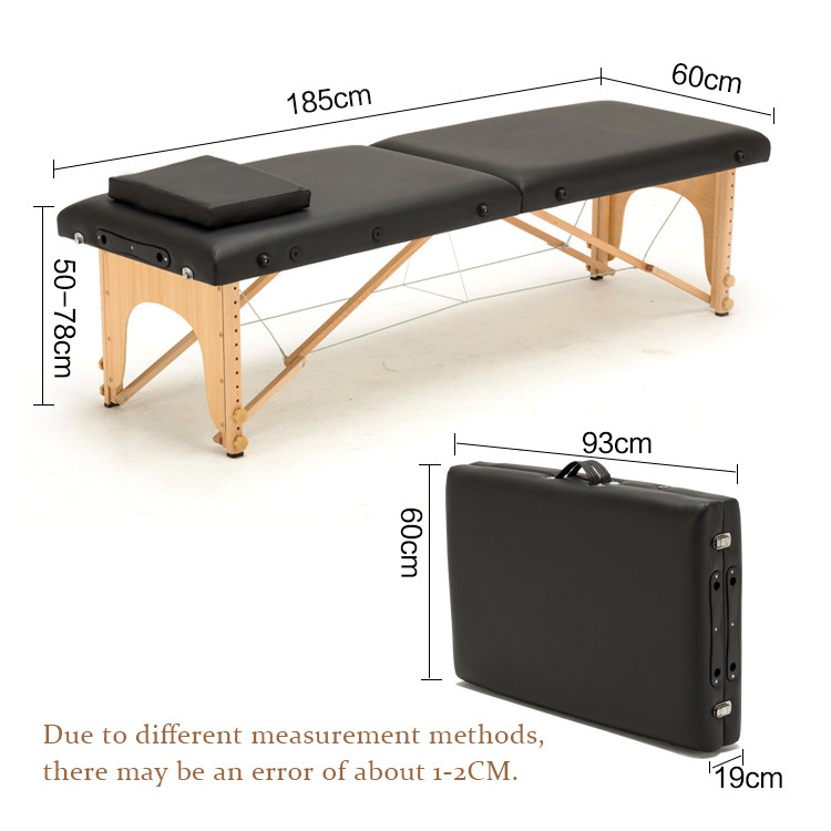 Table De Massage,Professional Spa Bed Massage Table,Portable Foldable Wooden Massage Bed