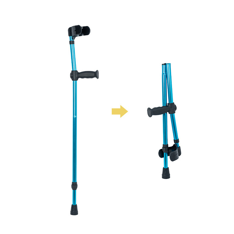 Adjustable Folding Height Aluminum Full Cuff Adult Forearm Elbow Crutch