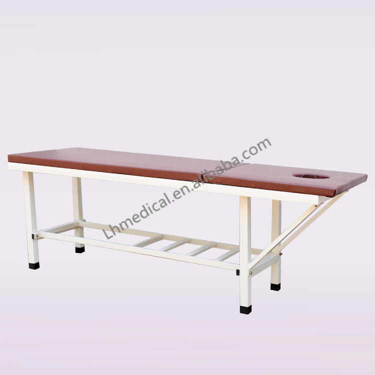 Easy to adjust and fold hospital folding bed with a face hole