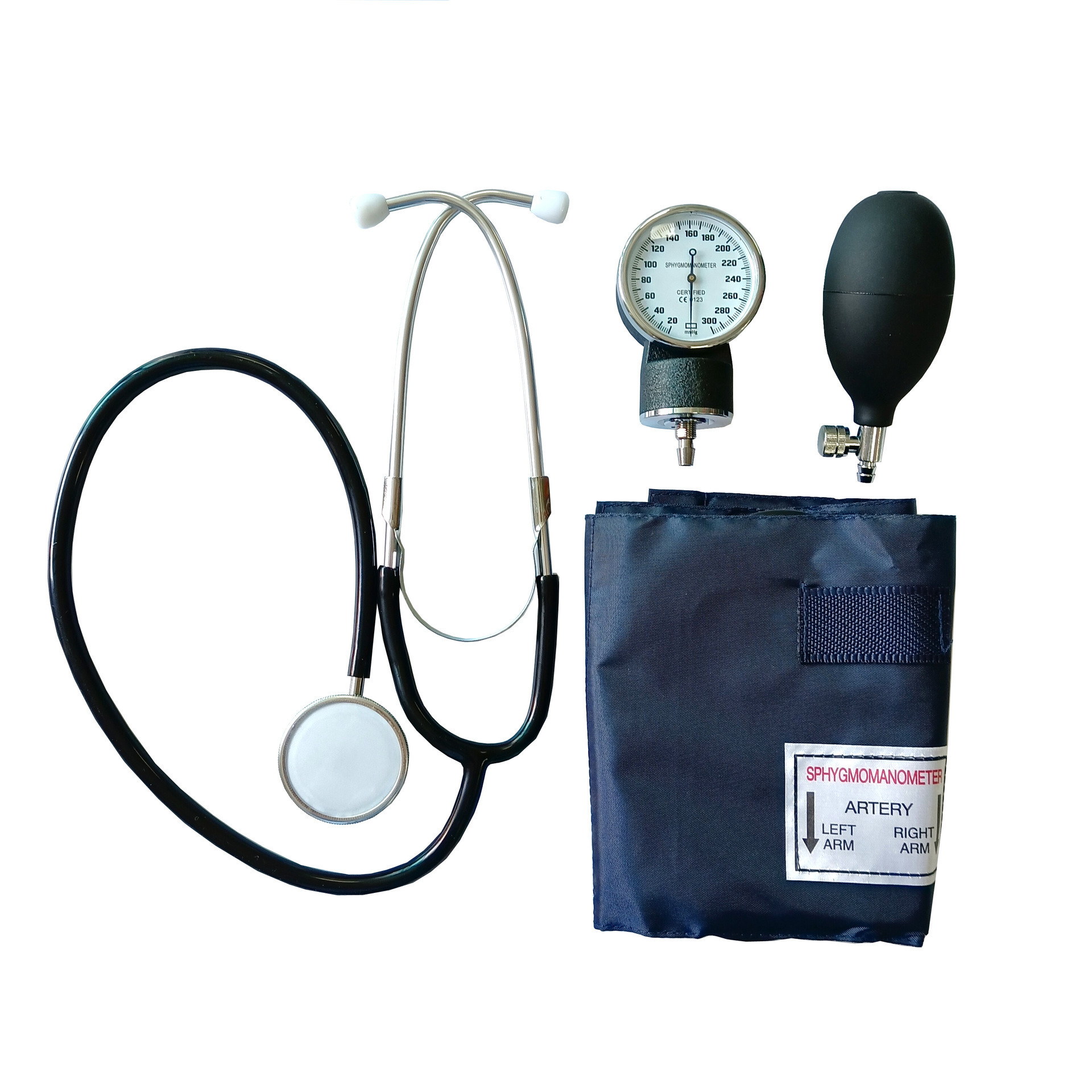 Manual Tensiometros Esfigmomanometro BP Blood Pressure Monitor Machine Aneroid Sphygmomanometer with Stethoscope