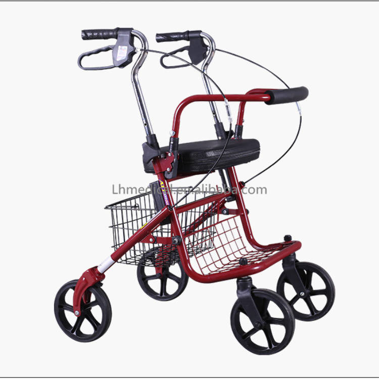 High strength aluminium foldable stair climbing walker for old and disabled