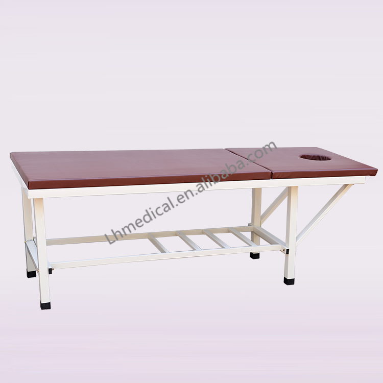 Easy to adjust and fold hospital folding bed with a face hole