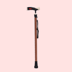 adjustable elderly walking cane with led light detachable base old man walking stick