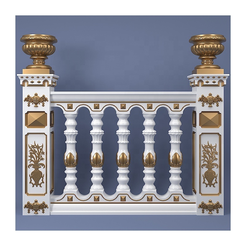 Factory Directly Sales mold concrete handrail balustrade mould terrace abs plastic decorative pillar railing fence baluster mold