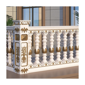 Factory Directly Sales mold concrete handrail balustrade mould terrace abs plastic decorative pillar railing fence baluster mold