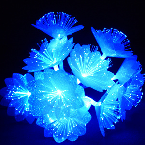 new arrival christmas optical fiber flowers decoration led battery operated powder string /fairy /garland light