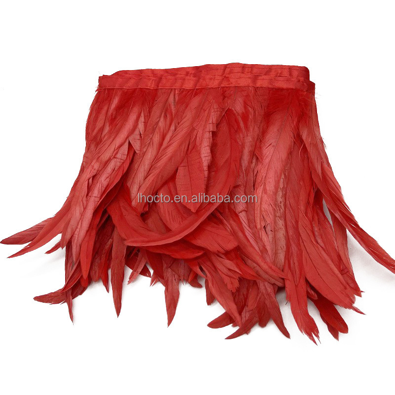 Costume Making 15/20/25/30cm Fuchsia Chicken Rooster Feathers Trim 6/8/10/12in Tail Feather For Sale