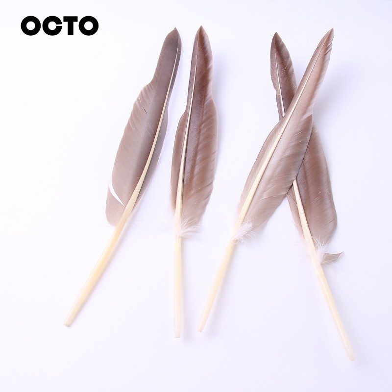 10pcs DIY Crafts Millinery Pen Costumes to Couture Wedding Bouquets 30-35cm Dyed Goose Flight Wing Quill Feathers