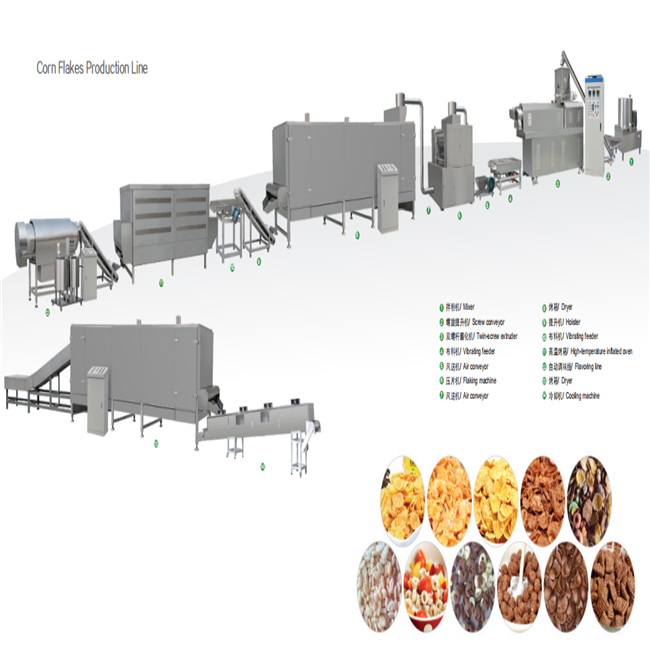 Best Price Corn Flakes Breakfast Cereals Machine/Cornflakes processing line/corn flake making machine