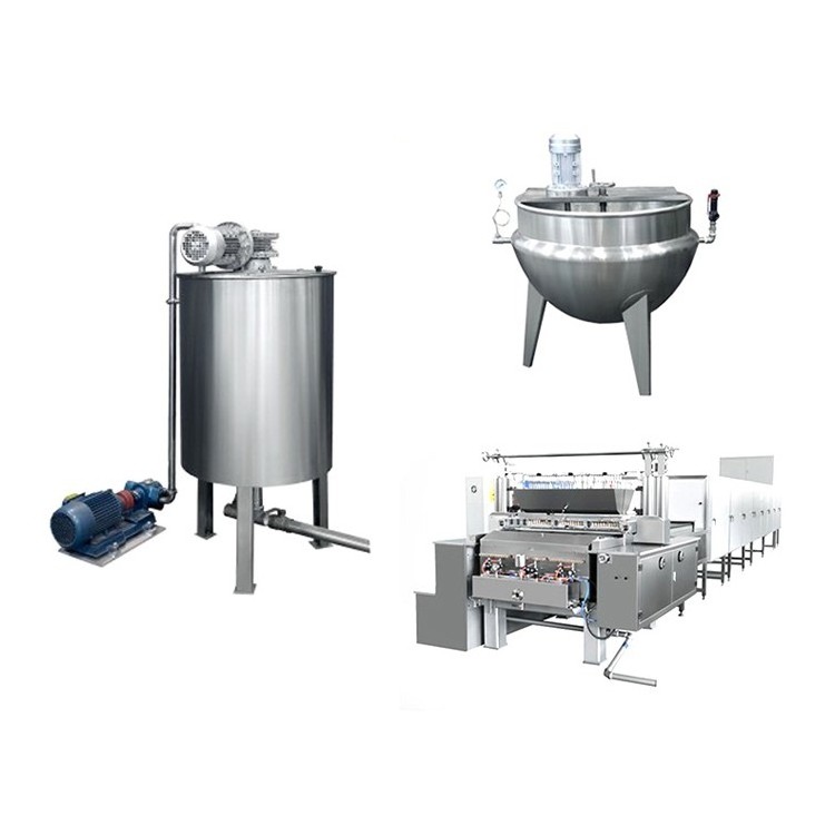 Industrial large scale sweet pastel licorice candy production line milk soft sugar jelly gummy hard candy making machine