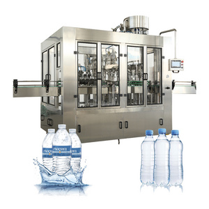 Fully Automatic Small 4 Head 4 Nozzles 3 in 1 Liquid Water Filling bottling Machine Plastic Bottle Filling Machine