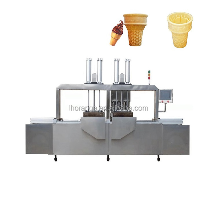 Semi Automatic Waffle Ice Cream Cone Wafer Biscuit Making Machine