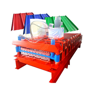 Roof Panel Roll Former Metal Sheet Cutting Bending Machine Manufacture Double Layer Roll Forming Machine