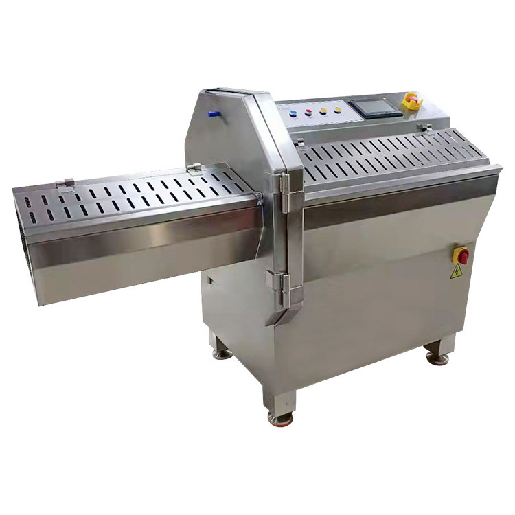 Automatic Cooked Meat Slicer Commercial Meat Slicing Machine 304 Stainless Steel Meat Cutting Machine for Beef Chicken Sausage