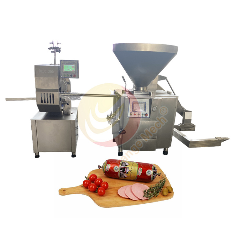 Vacuum sausage production line / sausage filling tying making machine meat grinder / hot dog stuffer filler