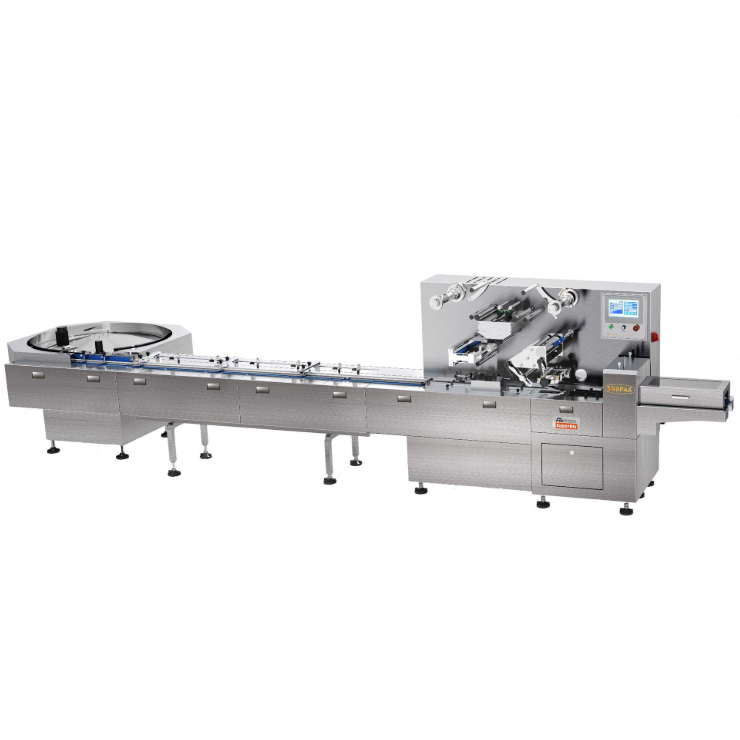 High speed chocolate bar wrapping machine small milk toffee gummy candy packing machine