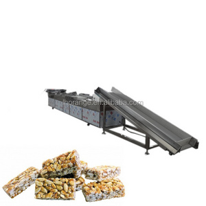 Automatic Sesame Snacks Bar Extruder Machine Cereal Brittle Production Line Protein Nut Candy Bar Making Machine