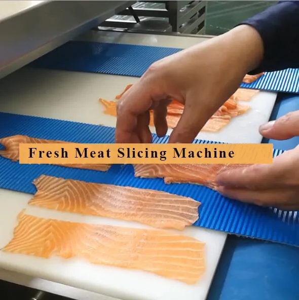 meat slicing machine Slicing Chicken Breast in Horizontal Meat Slicer