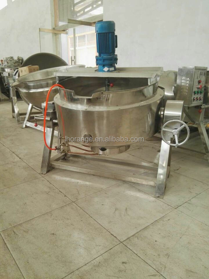 high quality mixing pot/cooking kettle with agitator/tilting agitation sandwich boiler pot