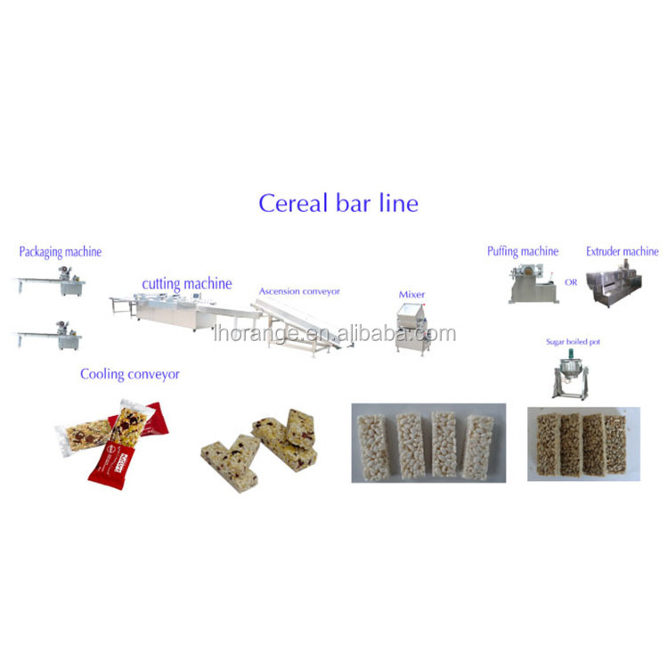 Automatic Sesame Snacks Bar Extruder Machine Cereal Brittle Production Line Protein Nut Candy Bar Making Machine