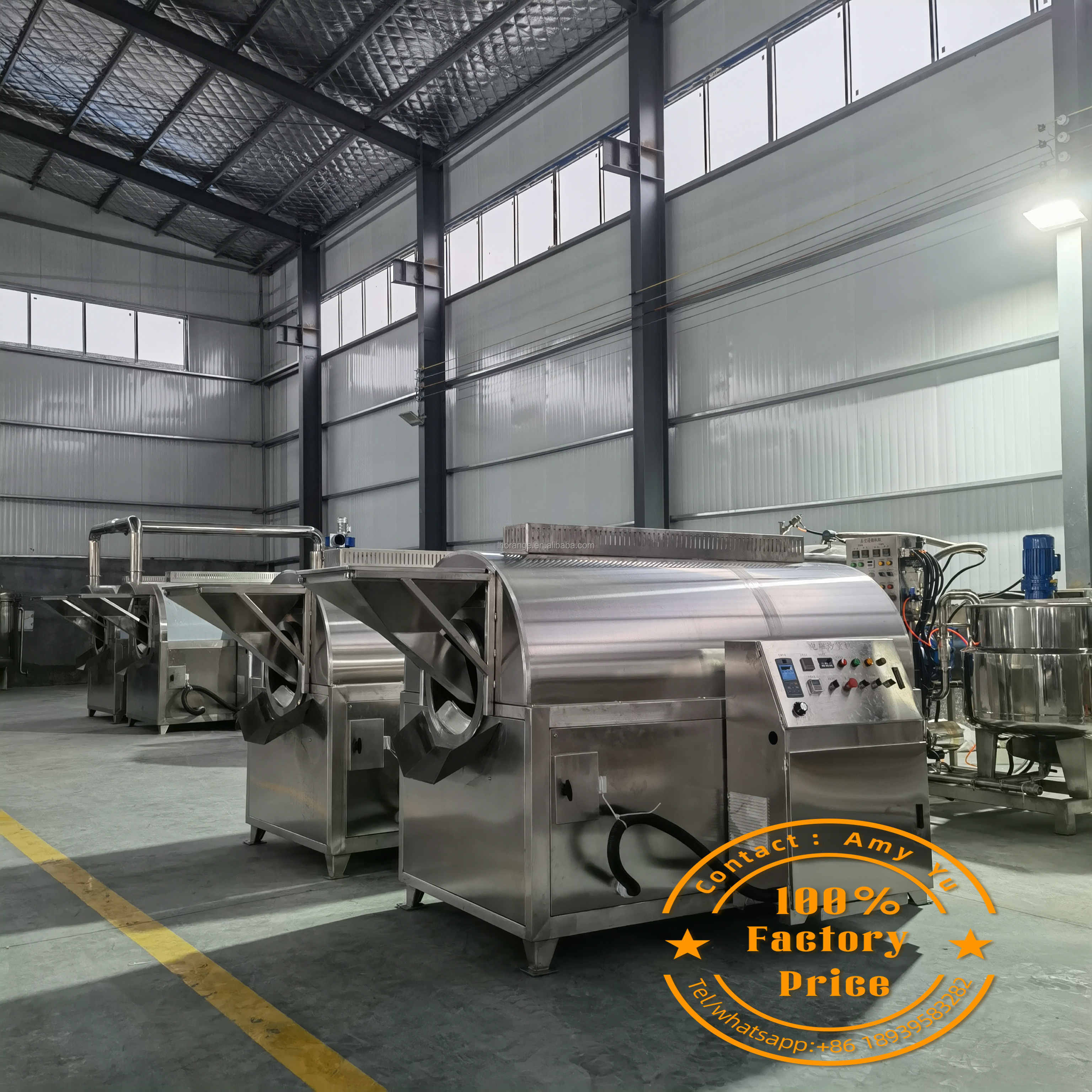 20-1000kg per batch grain and nuts roaster drum rotary roasting machine for Vegetable Seed/Soy/Sesame/ Peanut