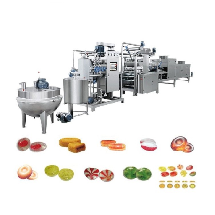 Industrial large scale sweet pastel licorice candy production line milk soft sugar jelly gummy hard candy making machine