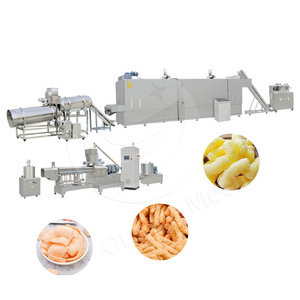 Full Automatic Twin Screw Extruder Corn Chips Puffs Snack Food Making Machine