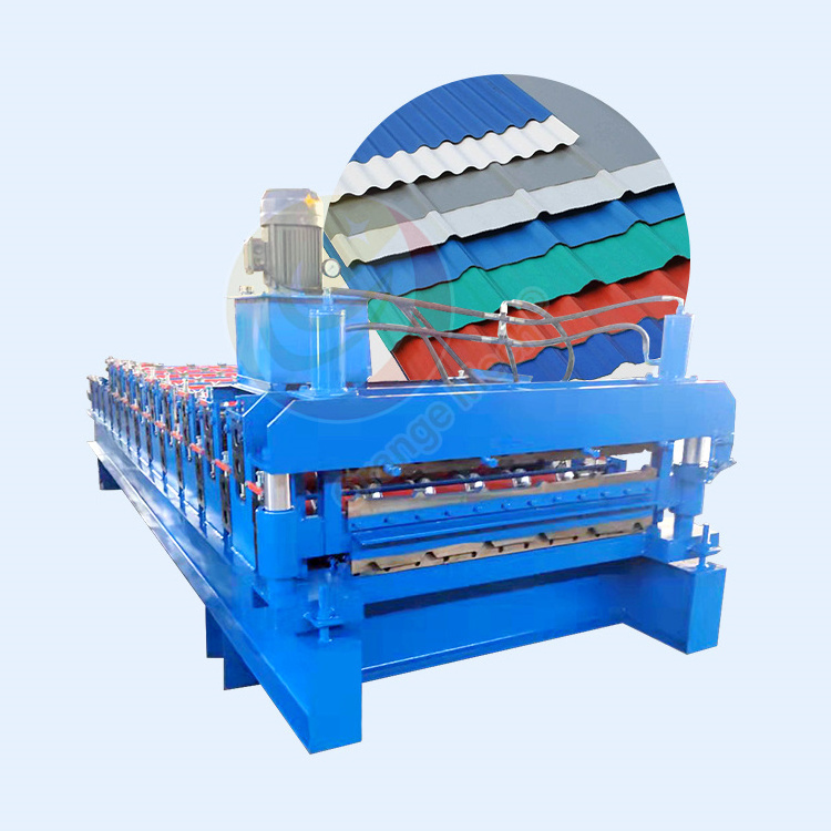 Automatic Galvanized Roofing Tile Sheet Making Machine Price Colorbond Roll Forming Machine For Ghana