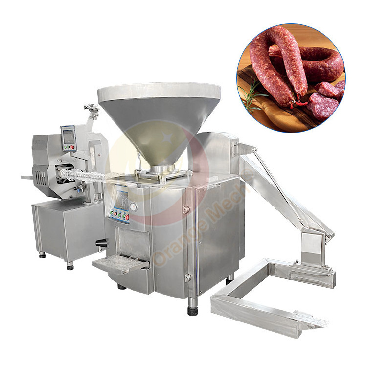 ORME Small Sausage Vacuum Stuffer Horizontal Electric Salami Make Linker And Knotting Machine Taiwan