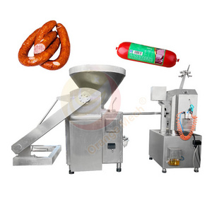 ORME Small Sausage Vacuum Stuffer Horizontal Electric Salami Make Linker And Knotting Machine Taiwan