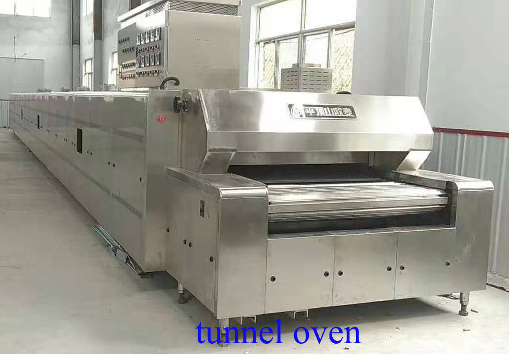 Natural gas baking machine line tunnel bread oven / gas burner biscuit tunnel oven for bread cupcake muffin cookies