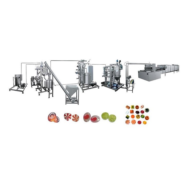 Industrial large scale sweet pastel licorice candy production line milk soft sugar jelly gummy hard candy making machine