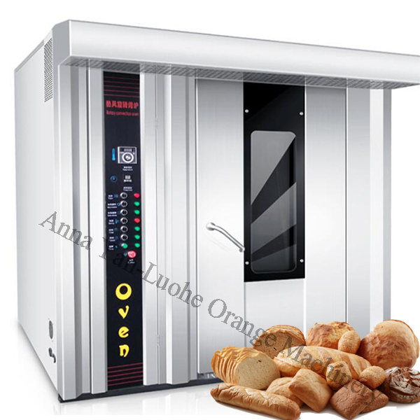 liquefied gas type 16/17/32/64 trays cake bakery rotary pizza bakery toaster bread baking oven machine