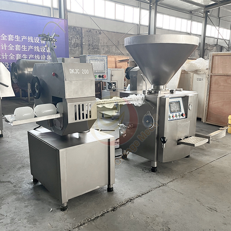 Vacuum sausage production line / sausage filling tying making machine meat grinder / hot dog stuffer filler