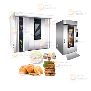 liquefied gas type 16/17/32/64 trays cake bakery rotary pizza bakery toaster bread baking oven machine