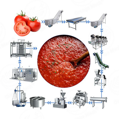 ORME Tomato Sauce Ketchup Production Line Tomato Paste Process Line Plant Tomato Sauce Maker Machine